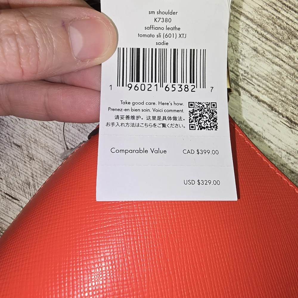 Kate Spade Sm Shoulder Purse Orangish Red NWT - Picture 4 of 6